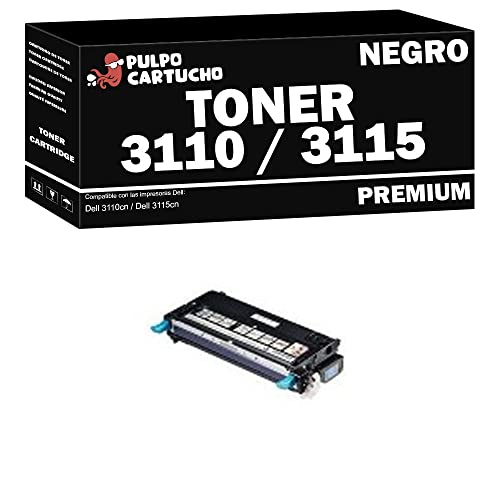 Pulpo Cartucho - Toner 3110 / 3115 Negro Compatible con DELL Ref. 593-10169 - Valido para Impresoras 3110cn / 3115cn