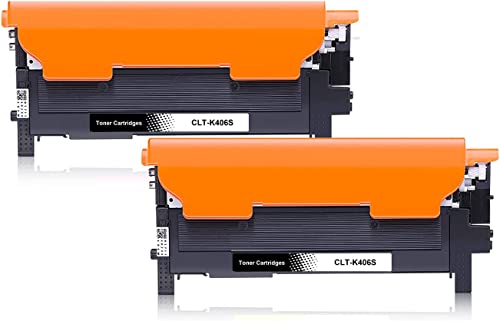 Jhaan CLT-P406C CLT-K406S Tóner Compatible para Samsung CLX 3305 Toner Negro Samsung CLP 365 Toner Samsung Xpress C460W C460FW C460 C410W CLX 3300 CLX 3305W CLP 360 (2 Negros)