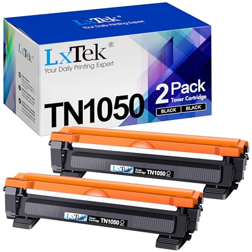 LxTek TN1050 TN 1050 Tóner Compatible para Brother TN 1050 TN-1050 Tóner para Brother DCP1610w DCP1510 DCP 1612w HL 1110 HL-1210w MFC 1910w HL-1212w Impresora (2 Negro)