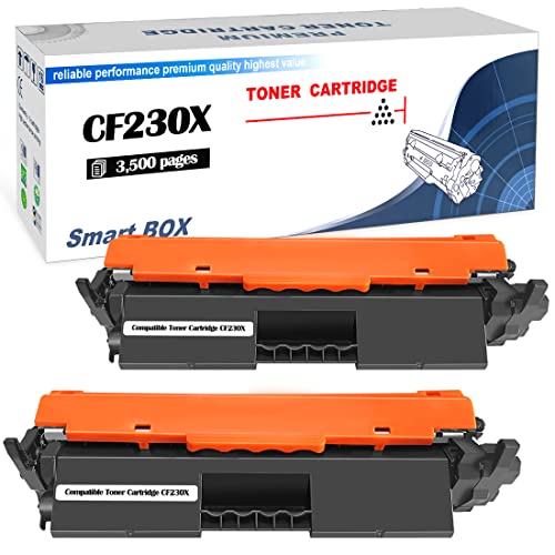 2 Negro Compatible 30X CF230X (30A CF230A Tóner Cartucho con Chip 3500 Páginas para HP Laserjet Pro M203d M203dn M203dw MFP M227fdn M227fdw M227sdn M227d Impresora